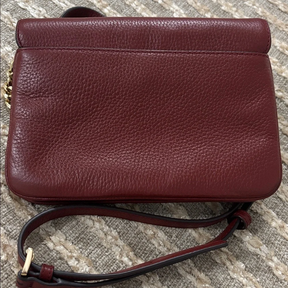 Michael Kors Cherry Bedford Pebbled‎ Leather Crossbody Bag Purse NWOT